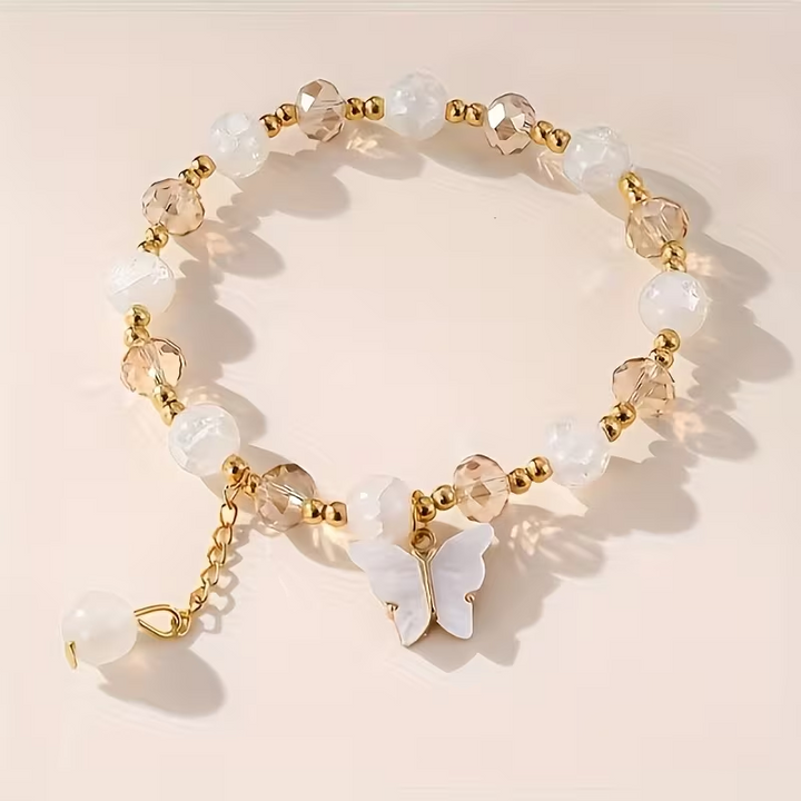 Grace White Butterfly Bracelet