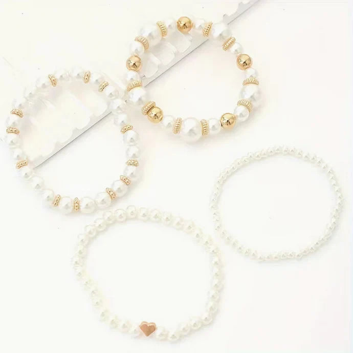 Pearlux Pearl Bracelet Set of Four