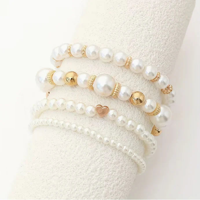 Pearlux Pearl Bracelet Set of Four