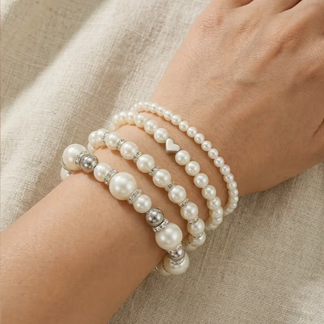 Serenity Pearl Bracelet Set of Four