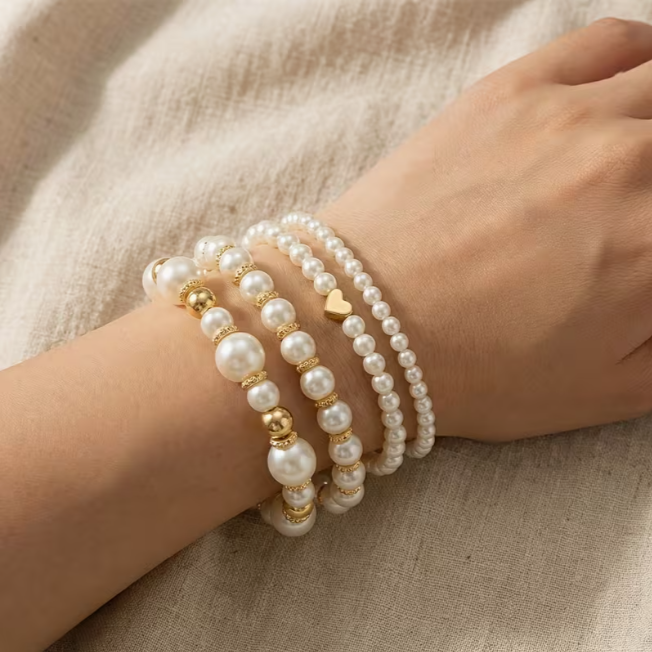 Serenity Pearl Bracelet Set of Four